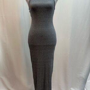 Rag & Bone Gray Ribbed Fitted  Maxi Dress S